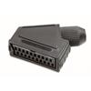 Connettore Scart FEMMINA 21 PIN, Materiale PVC, Colore nero.